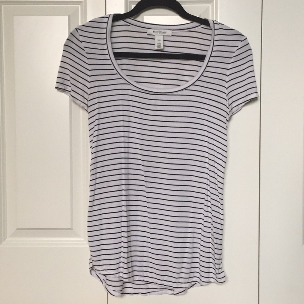 Black and white striped tee